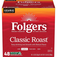 Folgers Classic Medium Roast Coffee Pods - Keurig K-Cup Pods