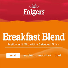 Folgers Breakfast Blend Mild Roast Coffee - Keurig K-Cup Pods - 24ct
