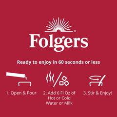 Folgers Black Silk Dark Roast Instant Coffee - 8oz