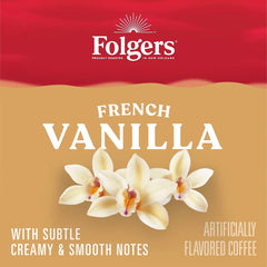 Folgers French Vanilla Mild Roast Coffee - Keurig K-Cup Pods - 24ct