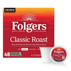 Folgers Classic Medium Roast Coffee Pods - Keurig K-Cup Pods