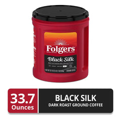 Folgers Black Silk Dark Roast Ground Coffee Can - 33.7oz
